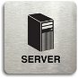 Accept Pictogram Server (80 × 80mm) (Silver Plate - Black Print without Frame) - Sign