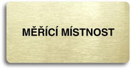 Accept Pictogram "MEASURING PLACE" (160 × 80mm) (Gold Plate - Black Print without Frame) - Sign