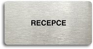 Accept Pictogram "RECEPTION" (160 × 80mm) (Silver Plate - Black Print without Frame) - Sign
