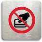 Accept Piktogram "zákaz placení kartou" (80 × 80 mm) (stříbrná tabulka - barevný tisk bez rámečku) - Cedule