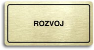 Accept Pictogram "DEVELOPMENT" (160 × 80mm) (Gold Plate - Black Print) - Sign