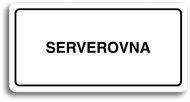 Accept Pictogram "SERVER ROOM" (160 × 80mm) (White Plate - Black Print) - Sign
