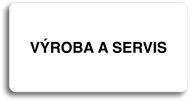 Accept Pictogram "MANUFACTURING AND SERVICE" (160 × 80mm) (White Plate - Black Print without Frame) - Sign