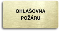 Accept Pictogram "FIRE EXTINGUISHER" (160 × 80mm) (Gold Plate - Black Print without Frame) - Sign