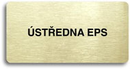 Accept Pictogram "EPS CONTROL PANEL" (160 × 80mm) (Gold Plate - Black Print without Frame) - Sign