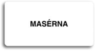 Accept Pictogram "MASSAGE" (160 × 80mm) (White Plate - Black Print without Frame) - Sign