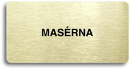 Accept Pictogram MASSAGE (160 × 80mm) (Gold Plate - Black Print without Frame) - Sign