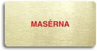 Accept Pictogram MASSAGE (160 × 80mm) (Gold Plate - Colour Print without Frame) - Sign