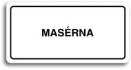 Accept Pictogram MASSAGE (160 × 80mm) (White Plate - Black Print) - Sign