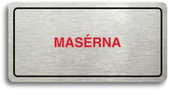 Accept Pictogram MASSAGE (160 × 80mm) (Silver Plate - Colour Print) - Sign