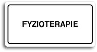 Accept Pictogram PHYSIOTHERAPY (160 × 80mm) (White Plate - Black Print) - Sign