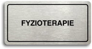 Accept Pictogram PHYSIOTHERAPY (160 × 80mm) (Silver Plate - Black Print) - Sign