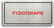 Accept Pictogram PHYSIOTHERAPY (160 × 80mm) (Silver Plate - Colour Print) - Sign