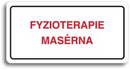 Accept Pictogram  PHYSIOTHERAPY - MASSAGE (160 × 80mm) (White Plate - Colour Print) - Sign