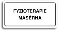 Accept Pictogram PHYSIOTHERAPY - MASSAGE (160 × 80mm) (White Plate - Black Print) - Sign
