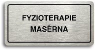 Accept Pictogram PHYSIOTHERAPY - MASSAGE (160 × 80mm) (Silver Plate - Black Print) - Sign