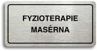 Accept Pictogram PHYSIOTHERAPY - MASSAGE (160 × 80mm) (Silver Plate - Black Print) - Sign