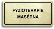 Accept Pictogram PHYSIOTHERAPY - MASSAGE (160 × 80mm) (Gold Plate - Black Print) - Sign