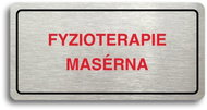 Accept Pictogram PHYSIOTHERAPY - MASSAGE (160 × 80mm) (Silver Plate - Colour Print) - Sign