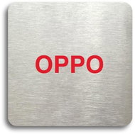 Accept Pictogram "OPPO" (80 × 80mm) (Silver Plate - Colour Print without Frame) - Sign