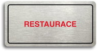 Accept Pictogram RESTAURANT (160 × 80mm) (Silver Plate - Colour Print) - Sign
