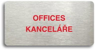 Accept Pictogram "OFFICES - KANCELÁŘE"  (160 × 80mm) (Silver Plate - Colour Print without Frame) - Sign