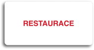 Accept Pictogram RESTAURANT (160 × 80mm) (White Plate - Colour Print without Frame) - Sign