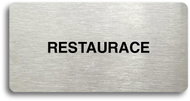 Accept Pictogram RESTAURANT (160 × 80mm) (Silver Plate - Black Print without Frame) - Sign