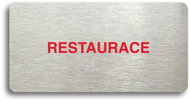 Accept Pictogram RESTAURANT (160 × 80mm) (Silver Plate - Colour Print without Frame) - Sign