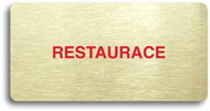 Accept Pictogram RESTAURANT (160 × 80mm) (Gold Plate - Colour Print without Frame) - Sign