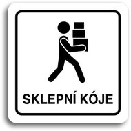 Accept Pictogram "Cellar Cubicle" (80 × 80mm) (White Plate - Black Print) - Sign