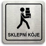 Accept Pictogram "Cellar Cubicle" (80 × 80mm) (Silver Plate - Black Print) - Sign