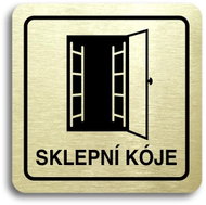 Accept Pictogram "Cellar Cubicle II" (80 × 80mm) (Gold Plate - Black Print) - Sign