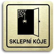 Accept Pictogram "Cellar Cubicle III" (80 × 80mm) (Gold Plate - Black Print) - Sign