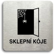 Accept Pictogram "Cellar Cubicle III" (80 × 80mm) (Silver Plate - Black Print without Frame) - Sign