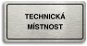 Accept Pictogram TECHNICAL ROOM (160 × 80mm) (Silver Plate - Black Print) - Sign