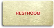 Accept Pictogram "RESTROOM II" (160 × 80mm) (Gold Plate - Colour Print without Frame) - Sign