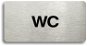Accept Piktogram "WC" (160 × 80 mm) (stříbrná tabulka - černý tisk bez rámečku) - Cedule