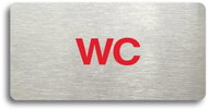 Accept Pictogram TOILET (160 × 80mm) (Silver Plate - Colour Print without Frame) - Sign