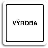 Accept Pictogram "Production" (80 × 80mm) (White Plate - Black Print) - Sign