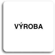 Accept Pictogram "Production" (80 × 80mm) (White Plate - Black Print without Frame) - Sign