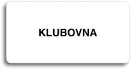Accept Pictogram CLUB (160 × 80mm) (White Plate - Black Print without Frame) - Sign