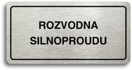 Accept Pictogram "POWER PLANT DISTRIBUTION" (160 × 80mm) (Silver Plate - Black Print) - Sign