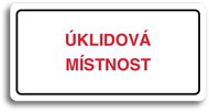 Accept Pictogram "CLEANING ROOM" (160 × 80mm) (White Plate - Colour Print) - Sign