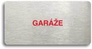 Accept Pictogram GARAGE (160 × 80mm) (Silver Plate - Colour Print without Frame) - Sign