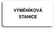 Accept Pictogram EXCHANGER STATION (160 × 80mm) (White Plate - Black Print without Frame) - Sign