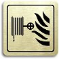 Accept Piktogram "požární hadice" (80 × 80 mm) (zlatá tabulka - černý tisk) - Cedule