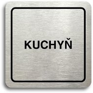 Accept Pictogram "Kitchen" (80 × 80mm) (Silver Plate - Black Print) - Sign