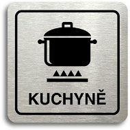 Accept Pictogram "Kitchen II" (80 × 80mm) (Silver Plate - Black Print) - Sign