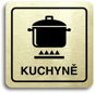 Accept Piktogram „kuchyně II" (80 × 80 mm) (zlatá tabuľka – čierna tlač) - Ceduľa